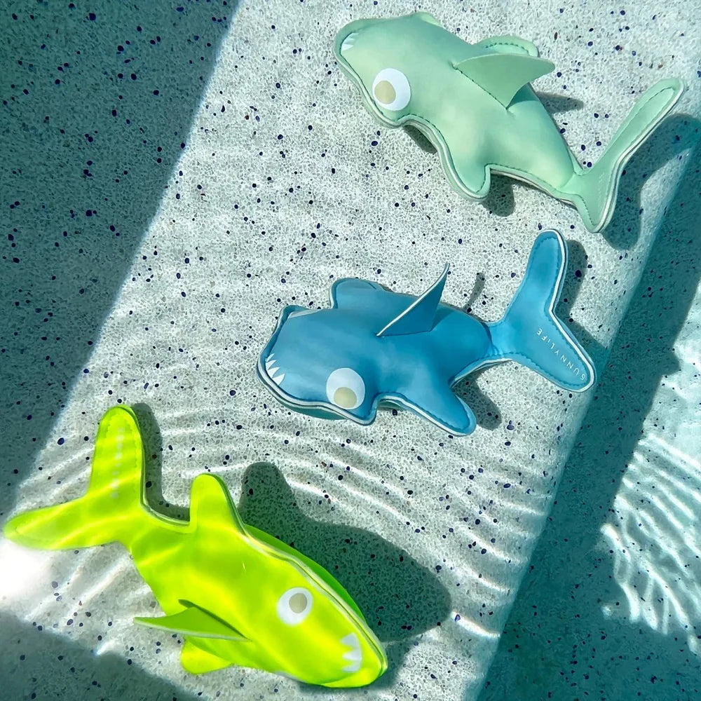 Salty the Shark Dive Buddies Aqua Neon Yellow Set of 3