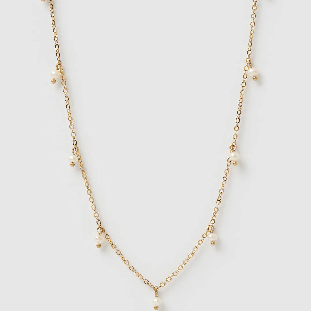 Sofia Pearl and Gold Necklace