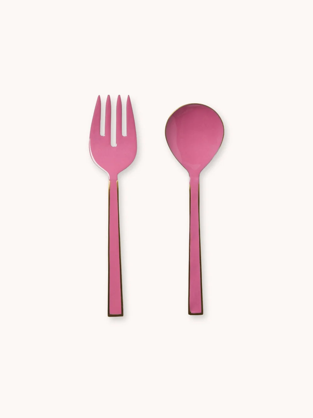 Enamel Salad Servers - Berry