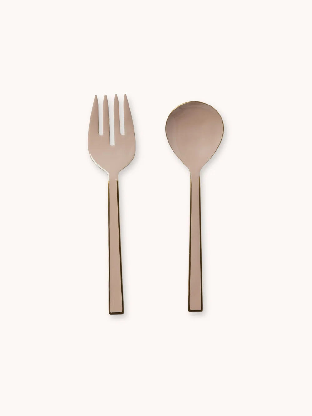 Enamel Salad Servers - Blush