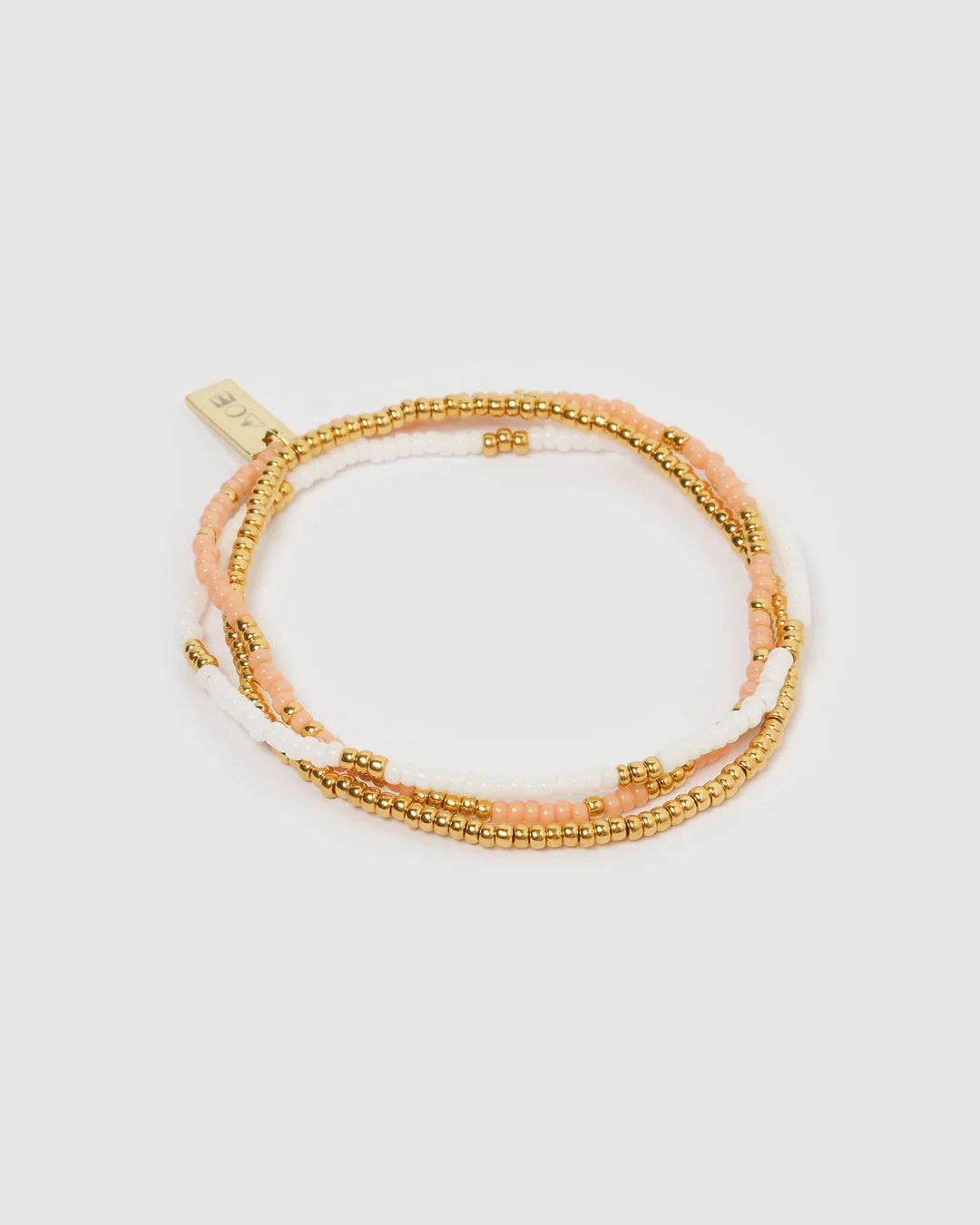 Sunny Gold Bracelet Set - Coral