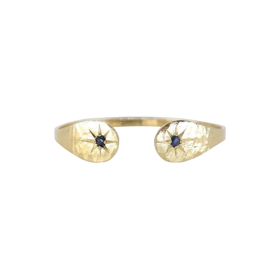 Sapphire Star Gold Cuff