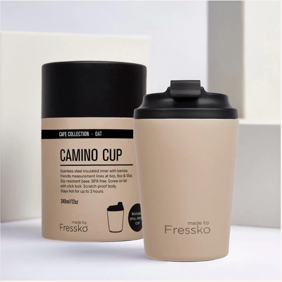 12oz Camino Reusable Cup - Oat