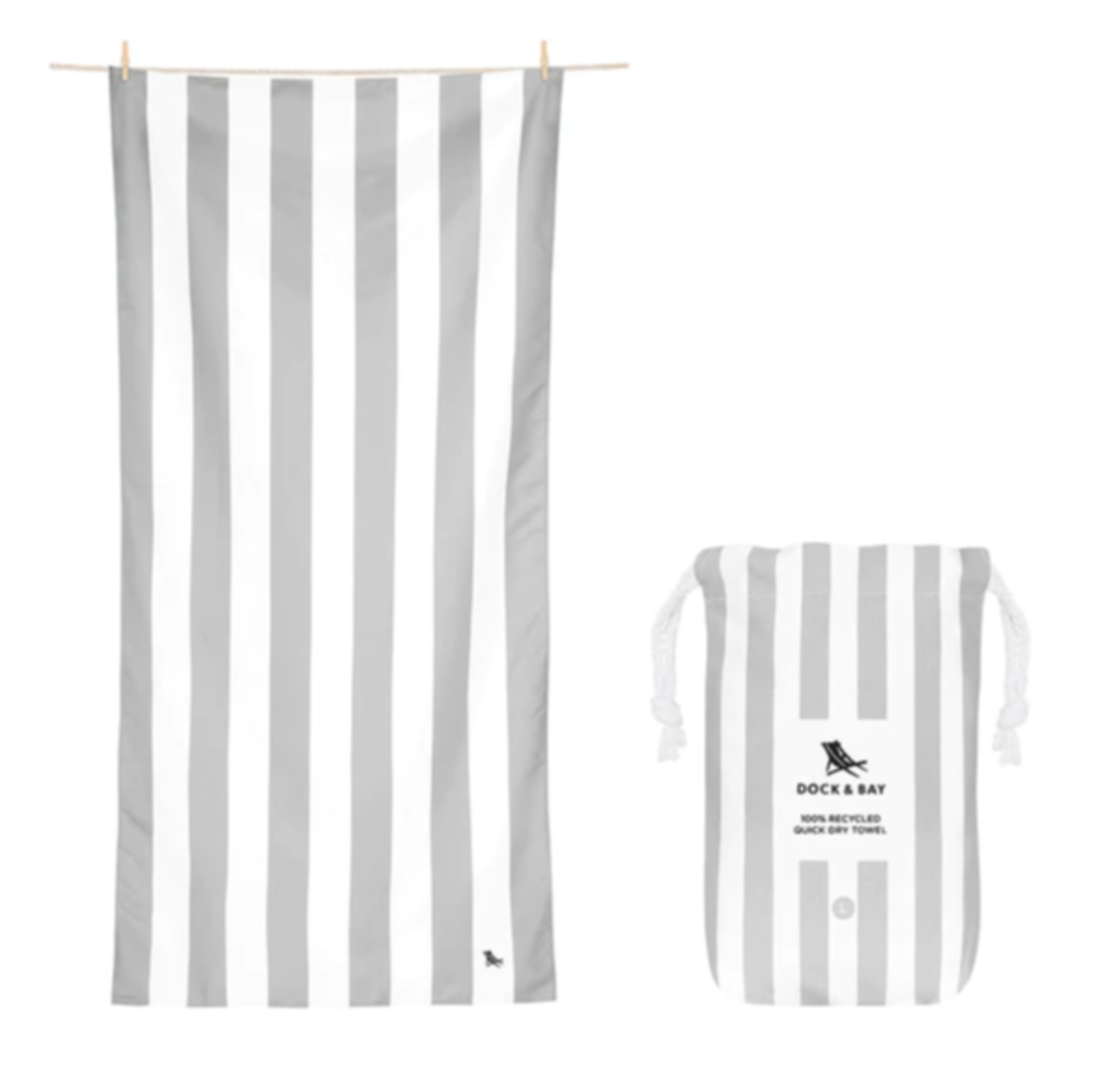 Beach Towel Cabana L - Goa Grey
