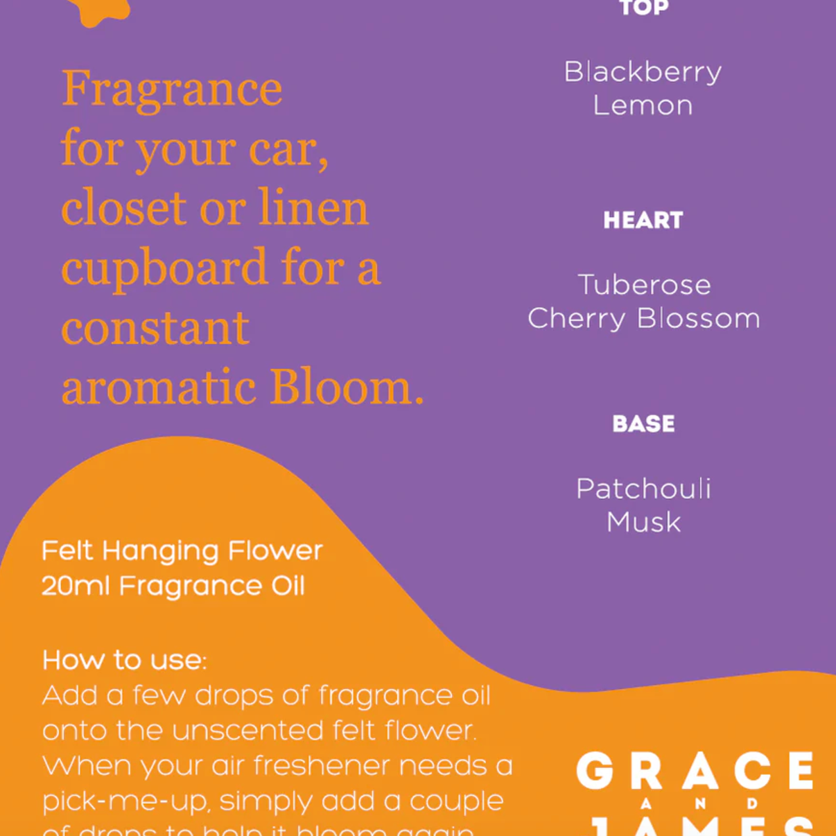 Tigerlily & Jasmine - Felt Air Freshener