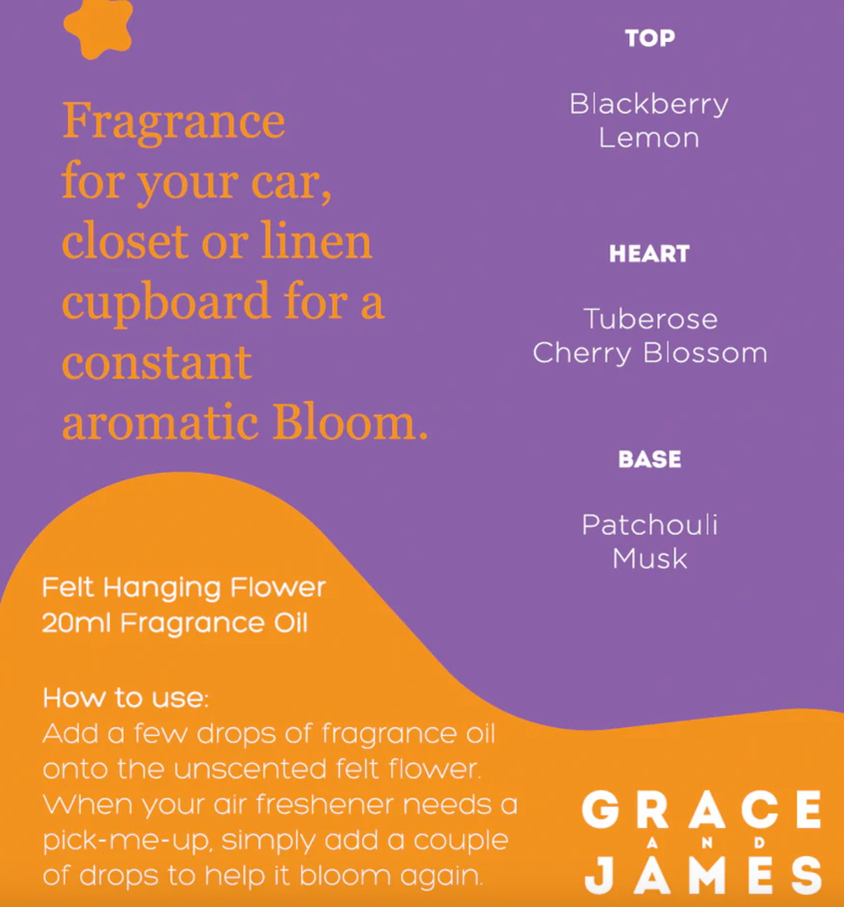 Tigerlily & Jasmine - Felt Air Freshener