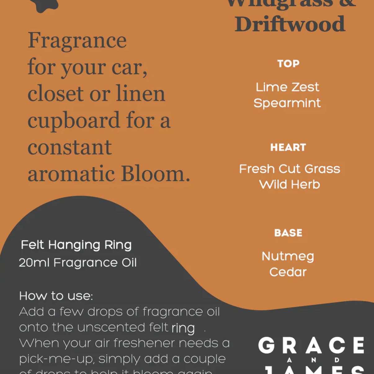 Wildgrass & Driftwood - Felt Air Freshener