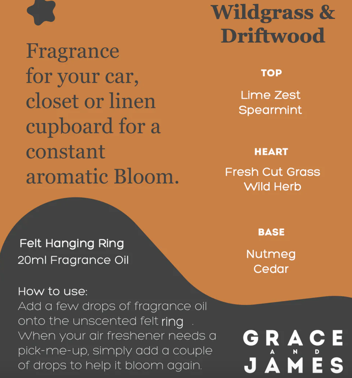 Wildgrass & Driftwood - Felt Air Freshener