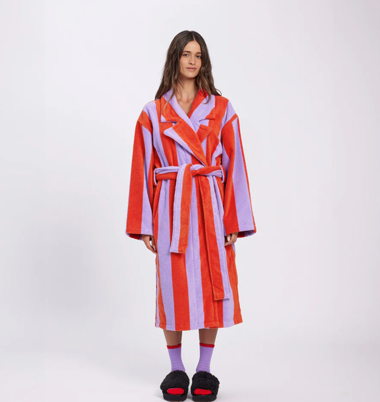 Robe - Grapefruit Stripes
