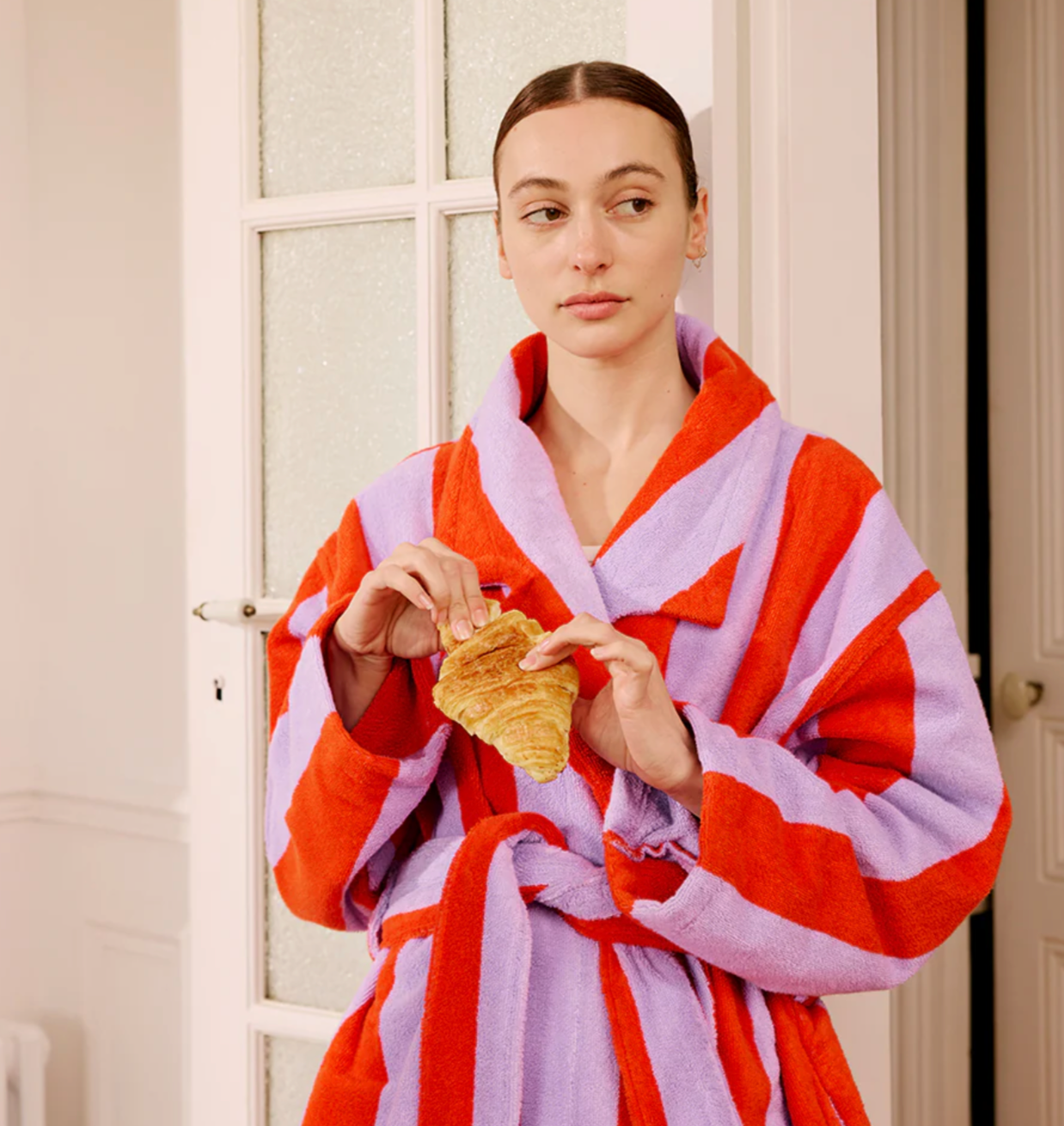 Robe - Grapefruit Stripes