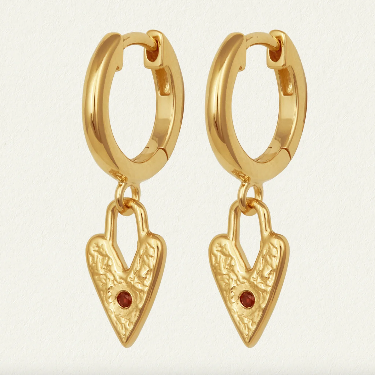 Lover Earrings - Gold Vermeil - Garnet