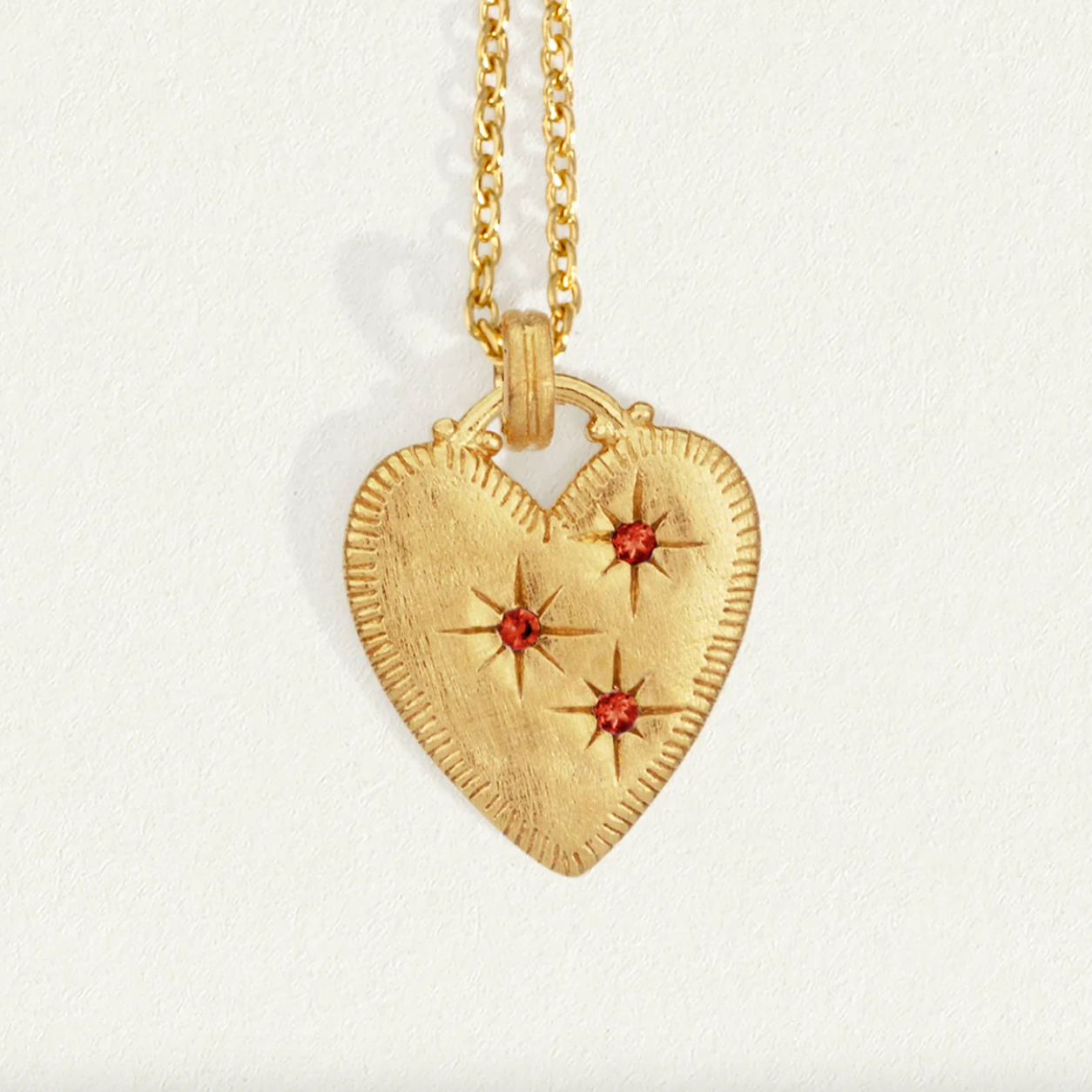 Etti Necklace - Gold Vermeil - Ruby Stone