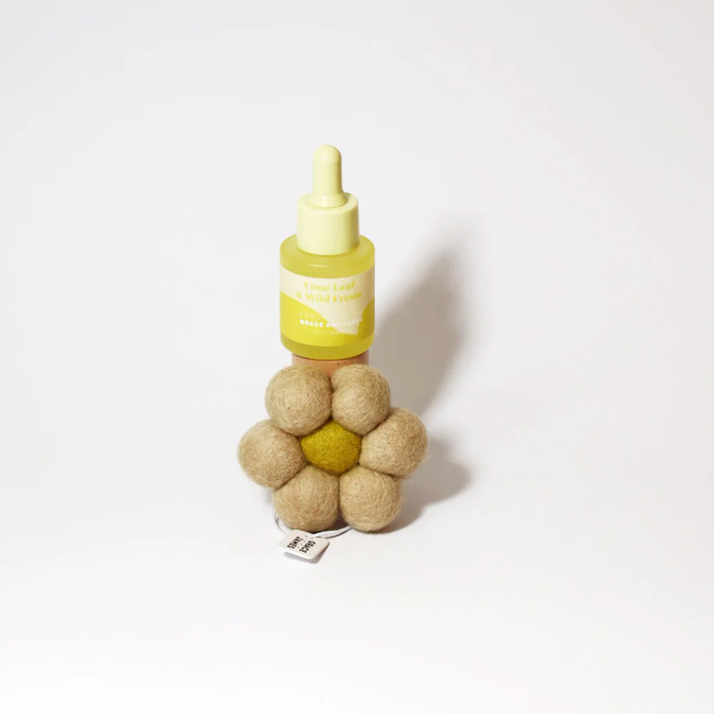 Lime Leaf & Wild Fresia - Felt Air Freshener