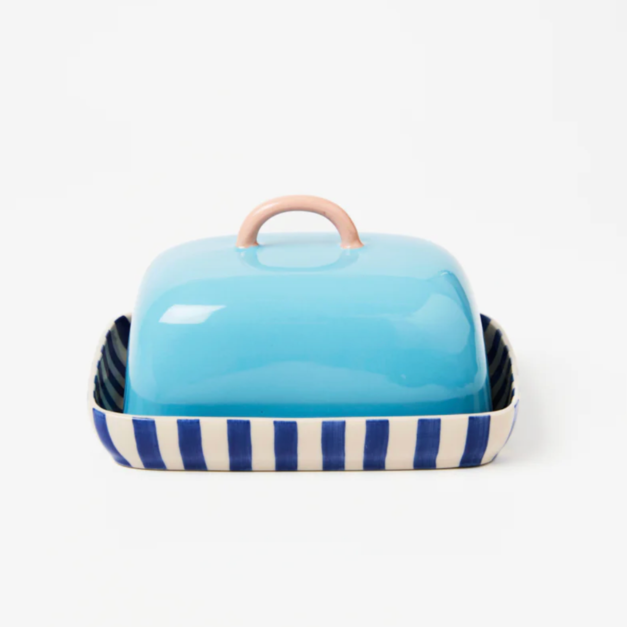 Bloomie Blue Butter Dish