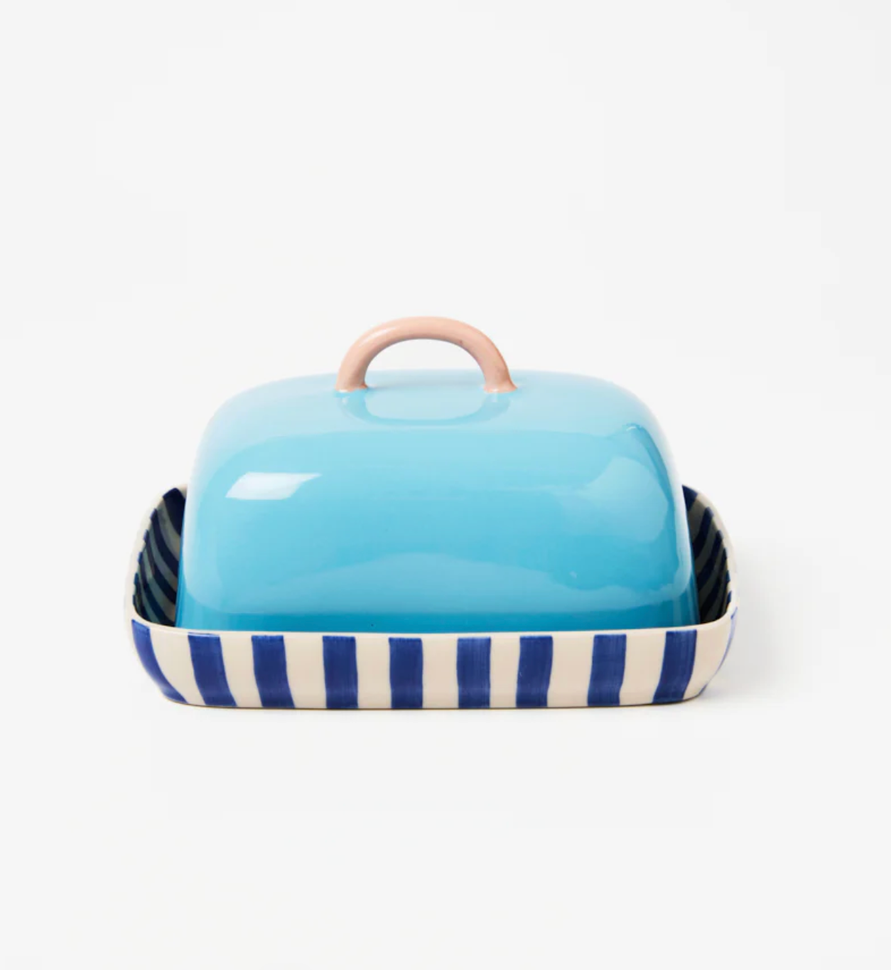 Bloomie Blue Butter Dish
