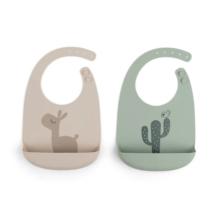 Silicone Bibs - 2 set - Lalee Sand