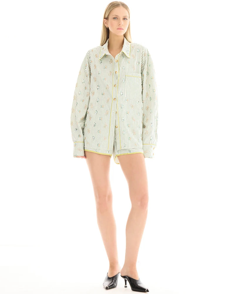 Embellished Stripe Party Shirt