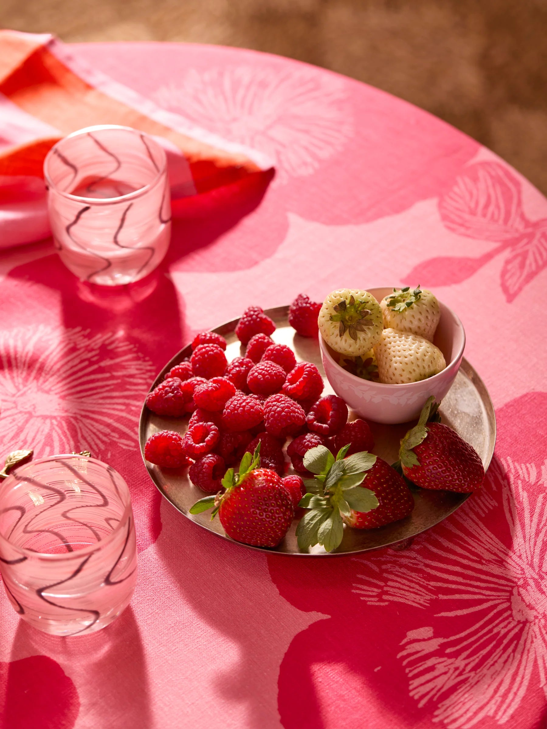 Tablecloth - Jardin Pink - Round