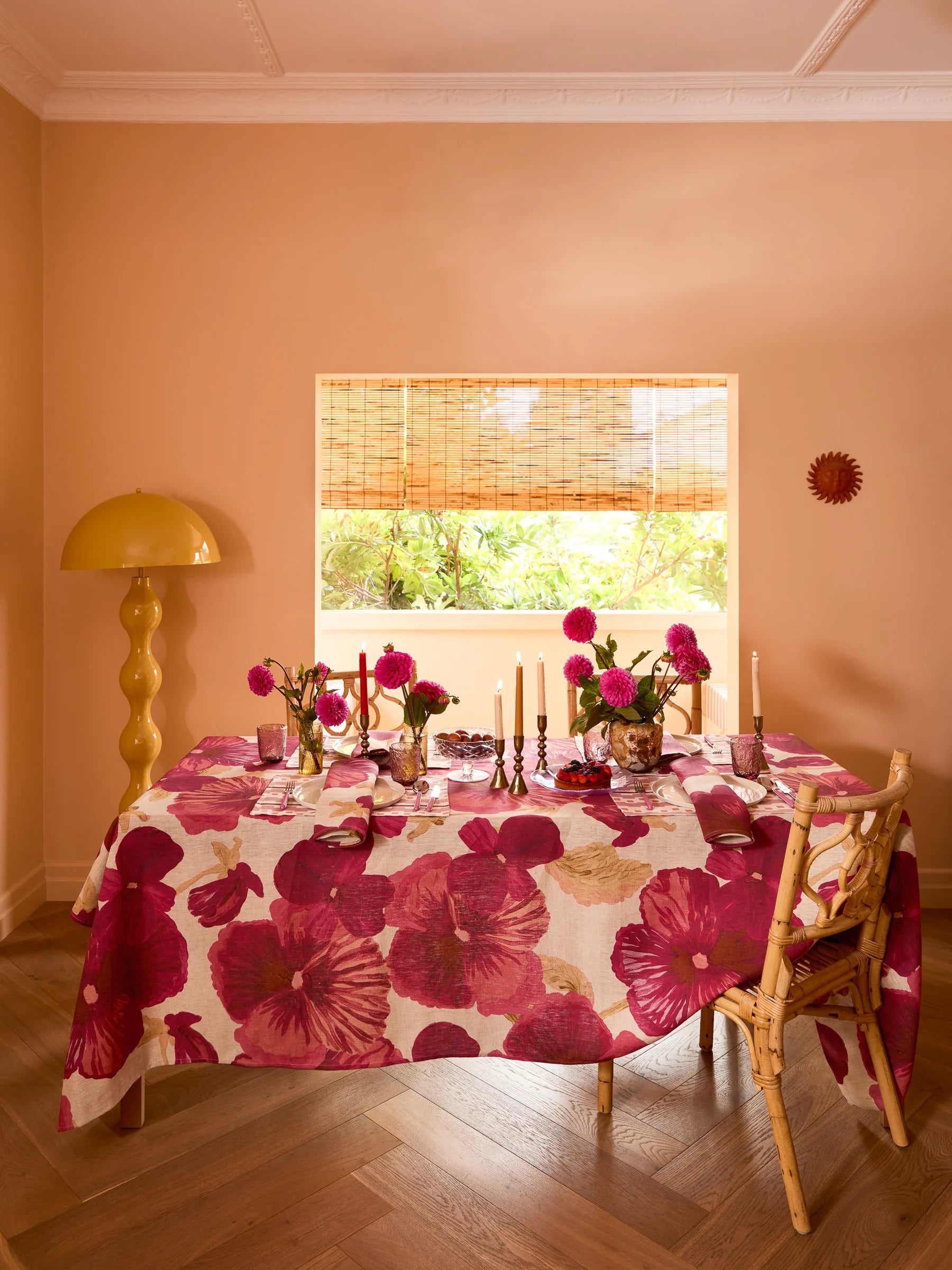 Wild Pansy Pink Tablecloth - Medium
