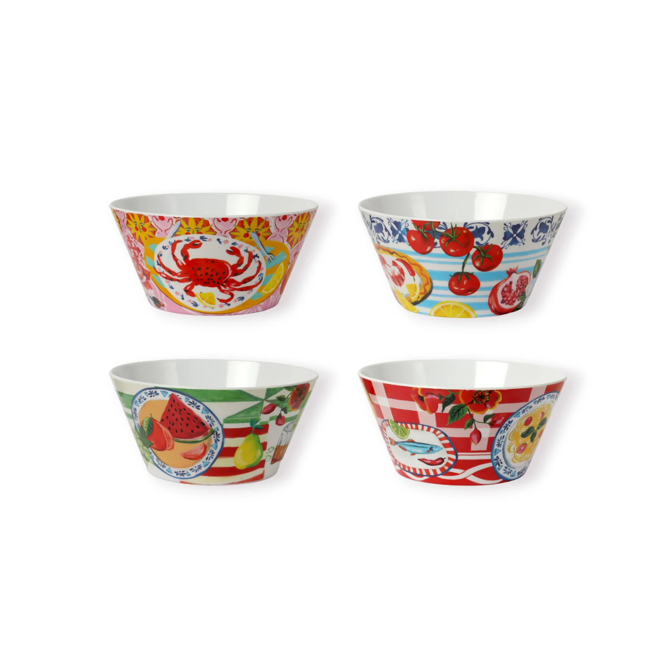 Italian Summer - set of 4 Bowls