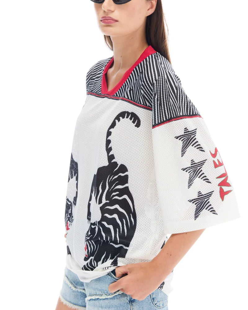 Crouching Tiger Football Jersey - Off White