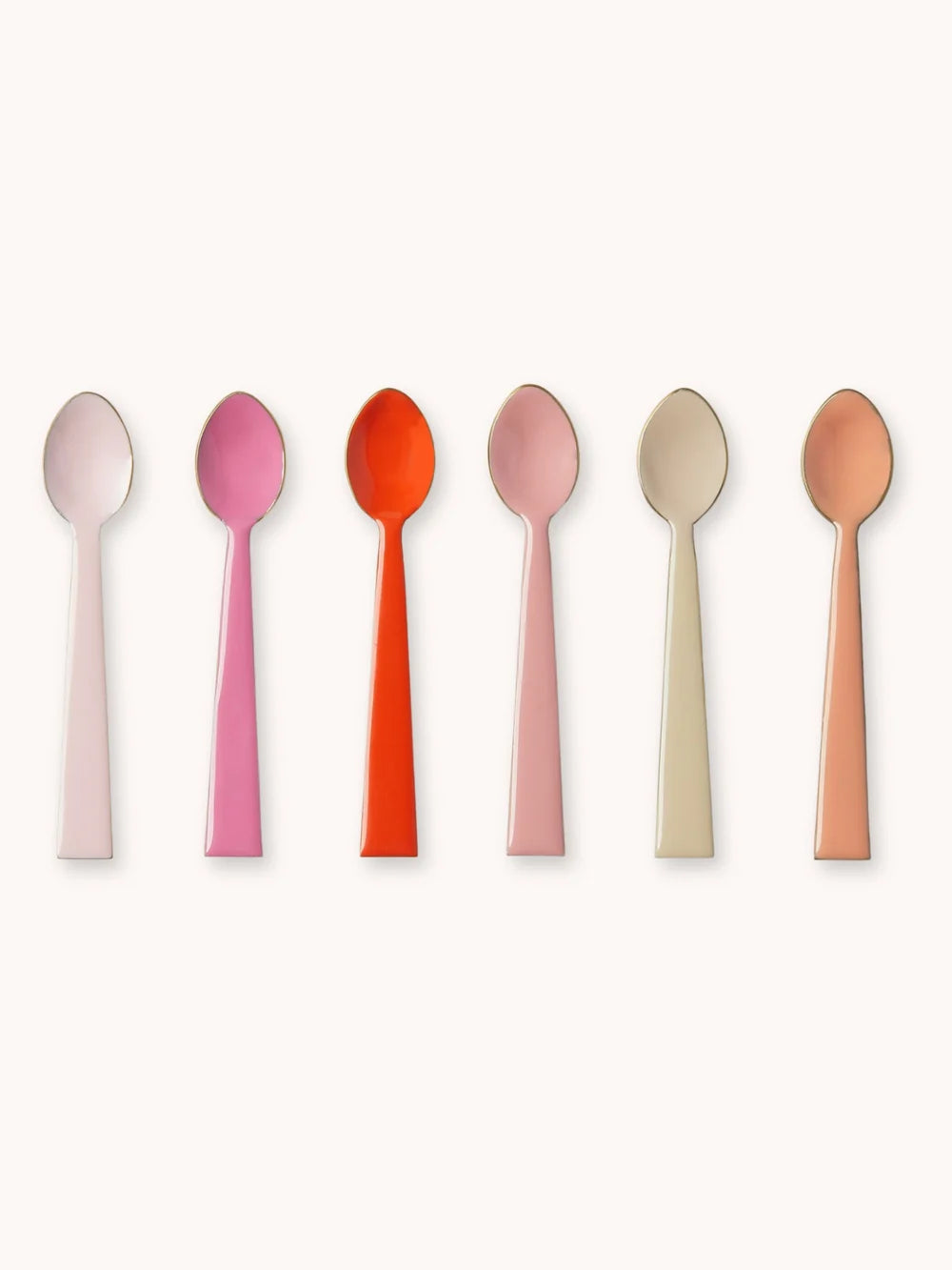 Enamel Teaspoon Set - Rose