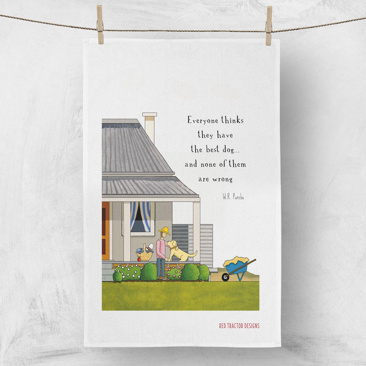 The Best Dog Linen Tea Towel