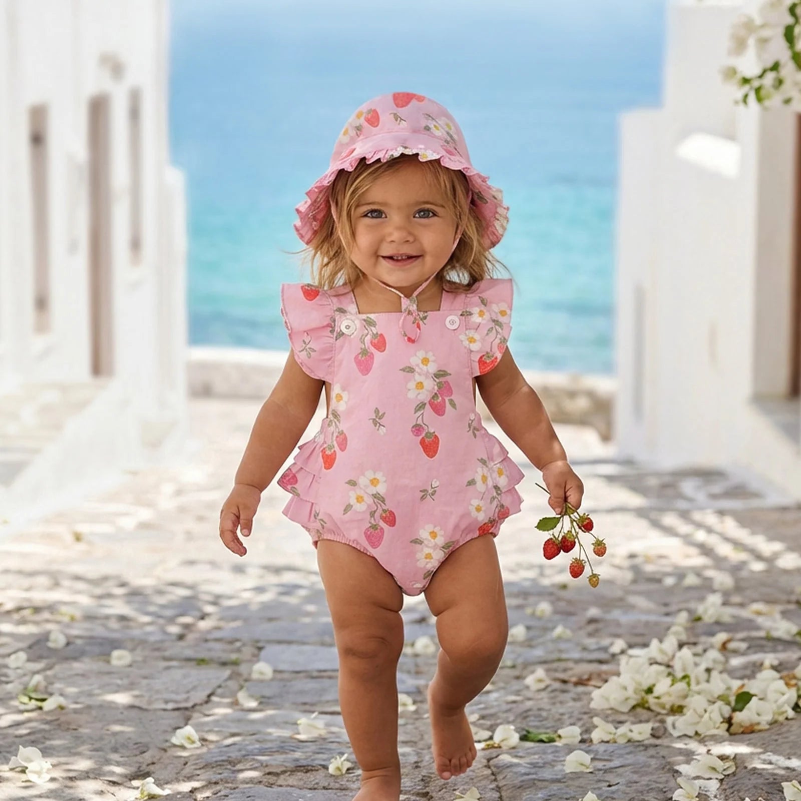 Baby Romper - Strawberry Fields