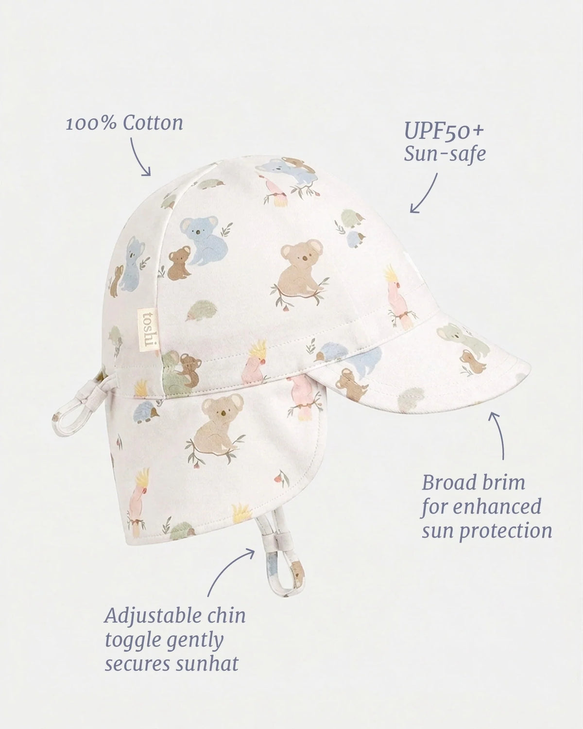 Flap Cap Arcadia - Gumnut Babies Cloud