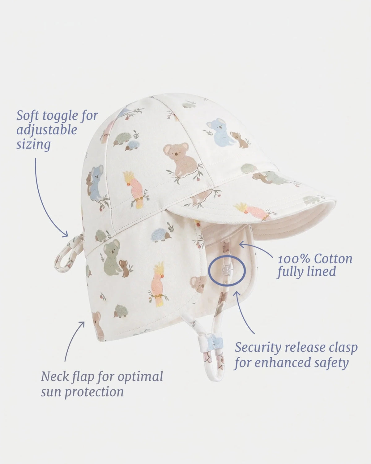 Flap Cap Arcadia - Gumnut Babies Cloud