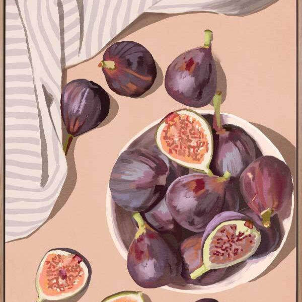 Fresh Figs - Oak Box Frame Canvas 90cmx60cm