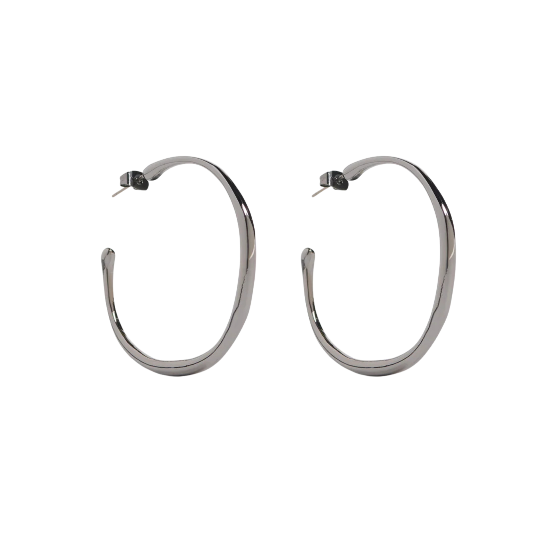 Niska - Gunmetal Hoop Earring