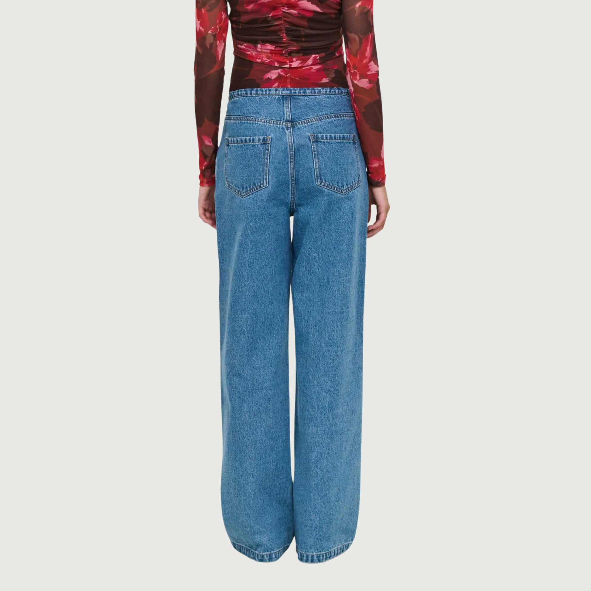 Geneva Mid Rise Jeans - Mid Blue