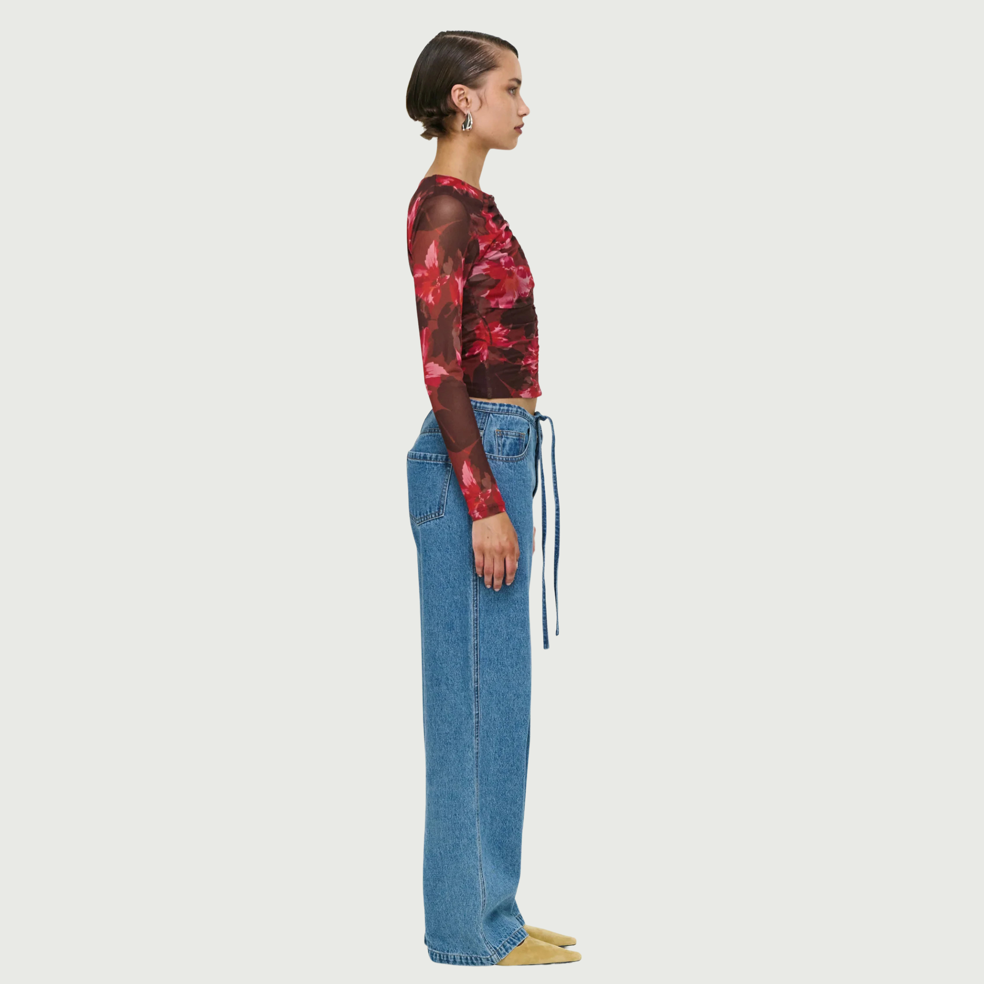 Geneva Mid Rise Jeans - Mid Blue