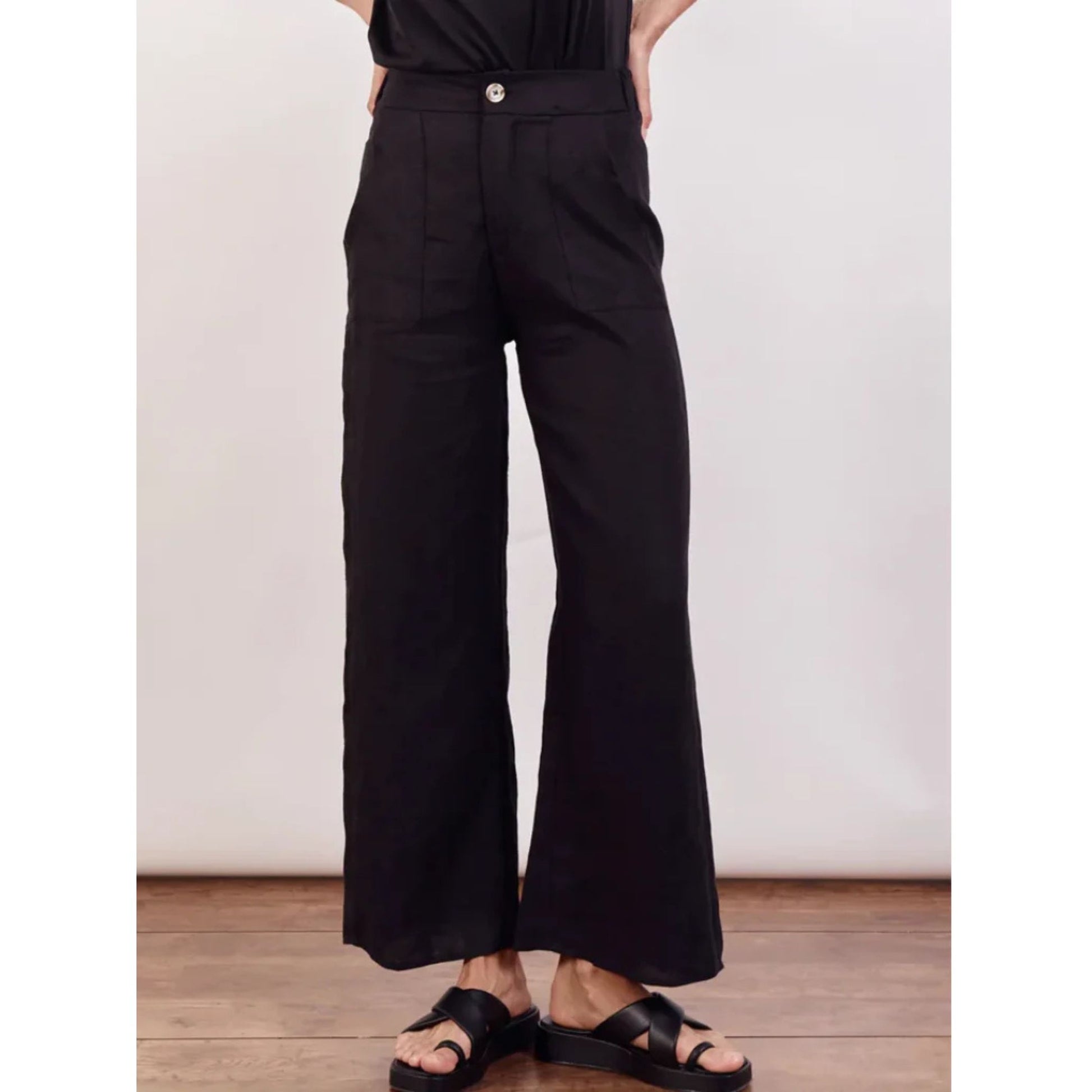 Jude Linen Pants - Black