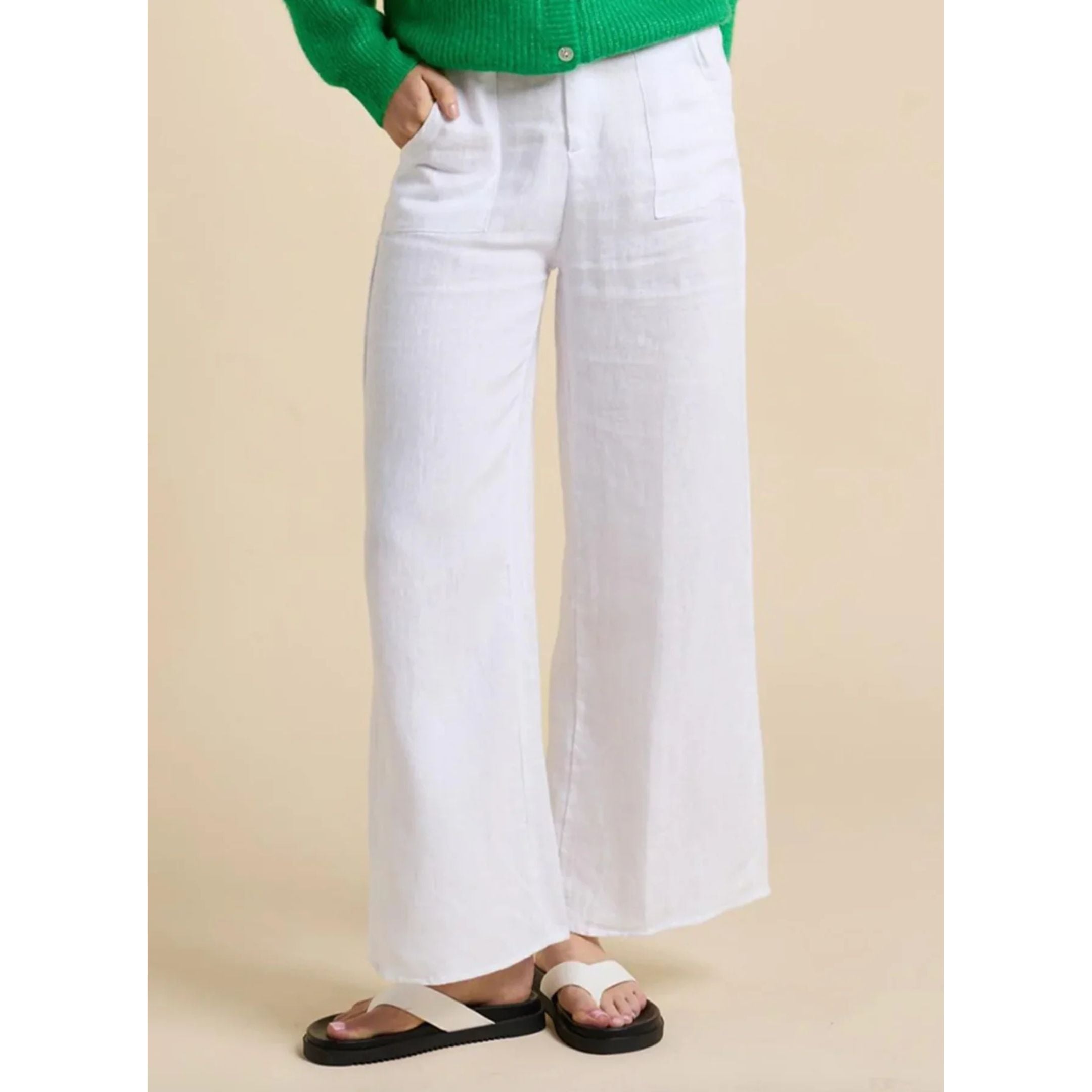 Jude Linen Pants - White