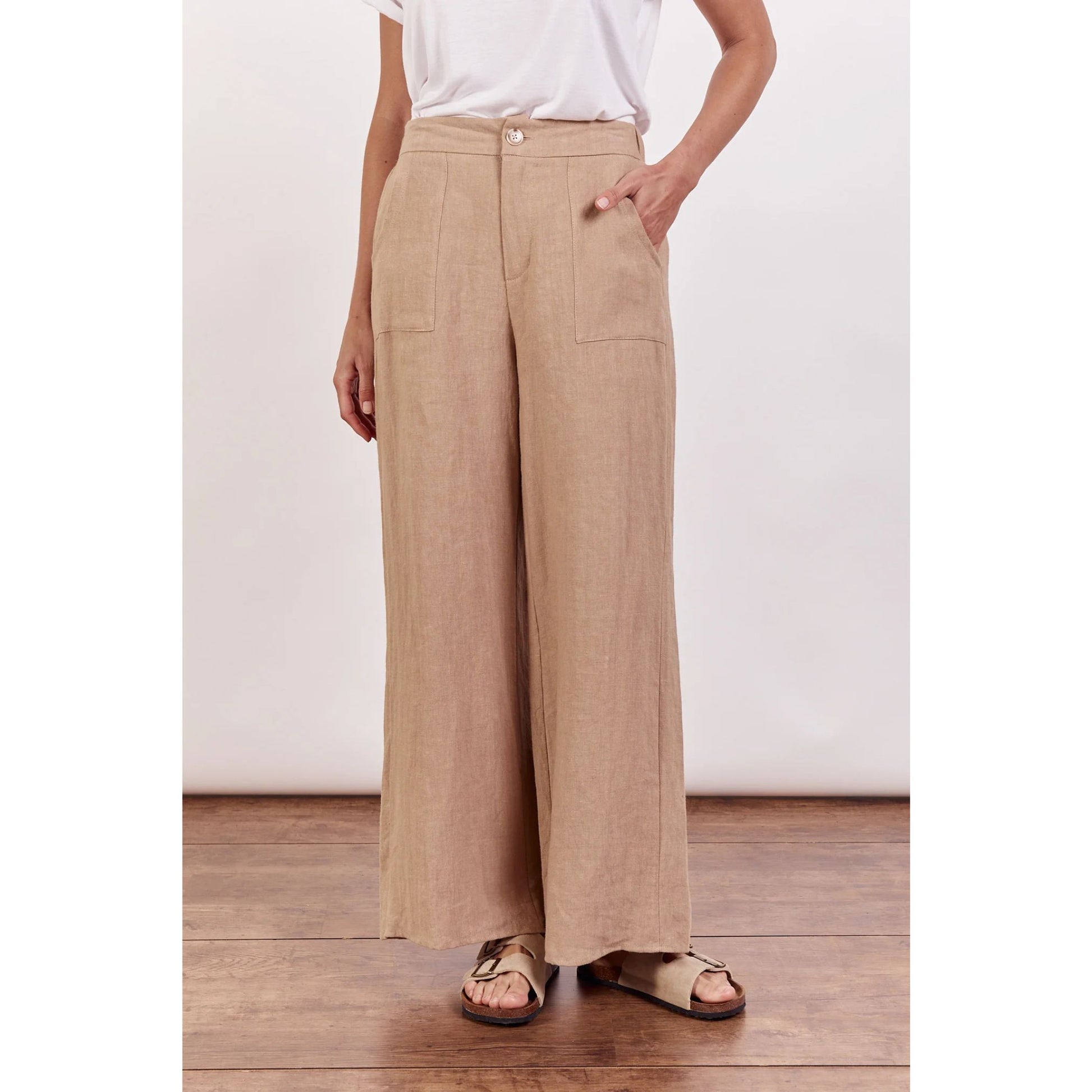 Jude Linen Pants - Camel