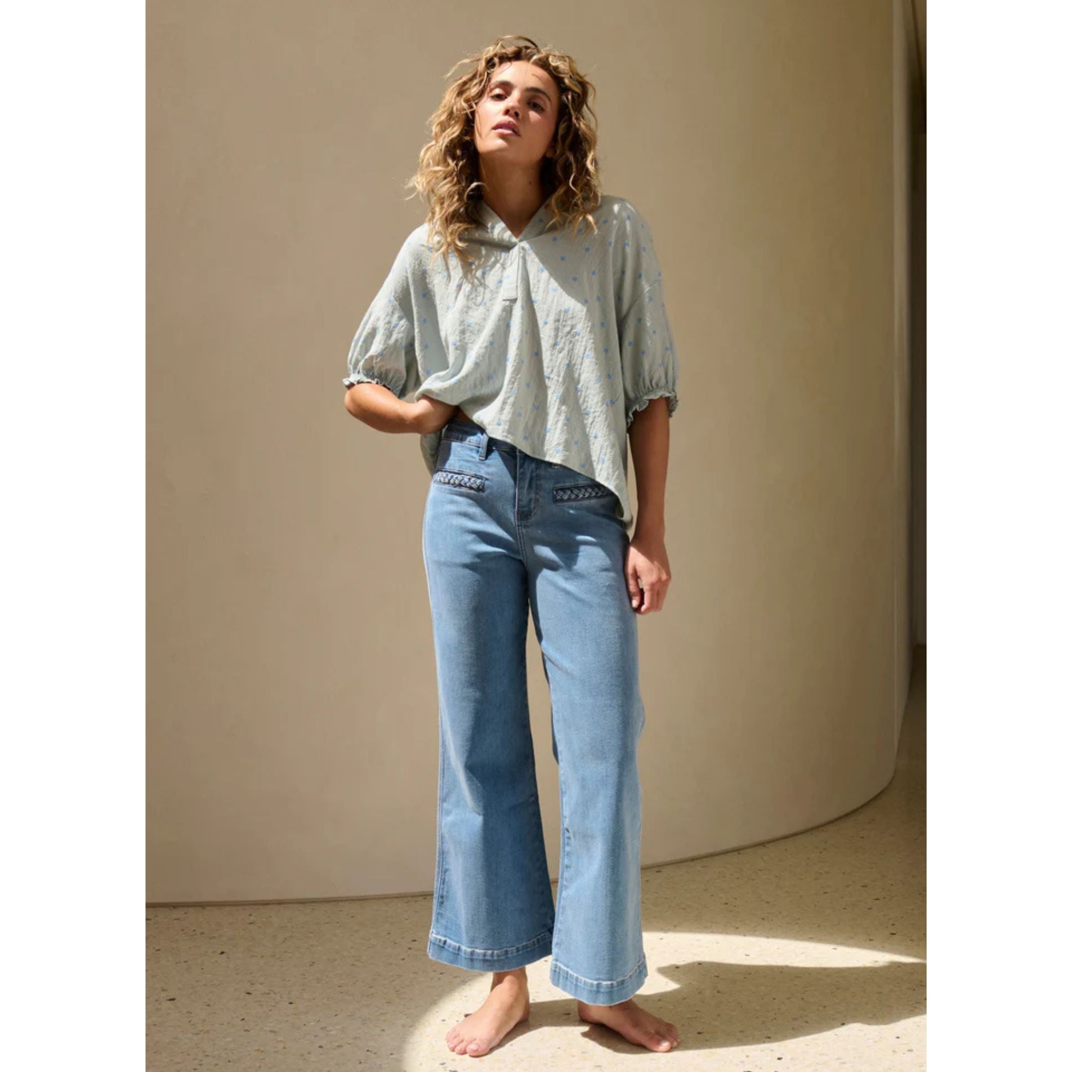 Freya Jean - Plait Pocket - 70s Blue