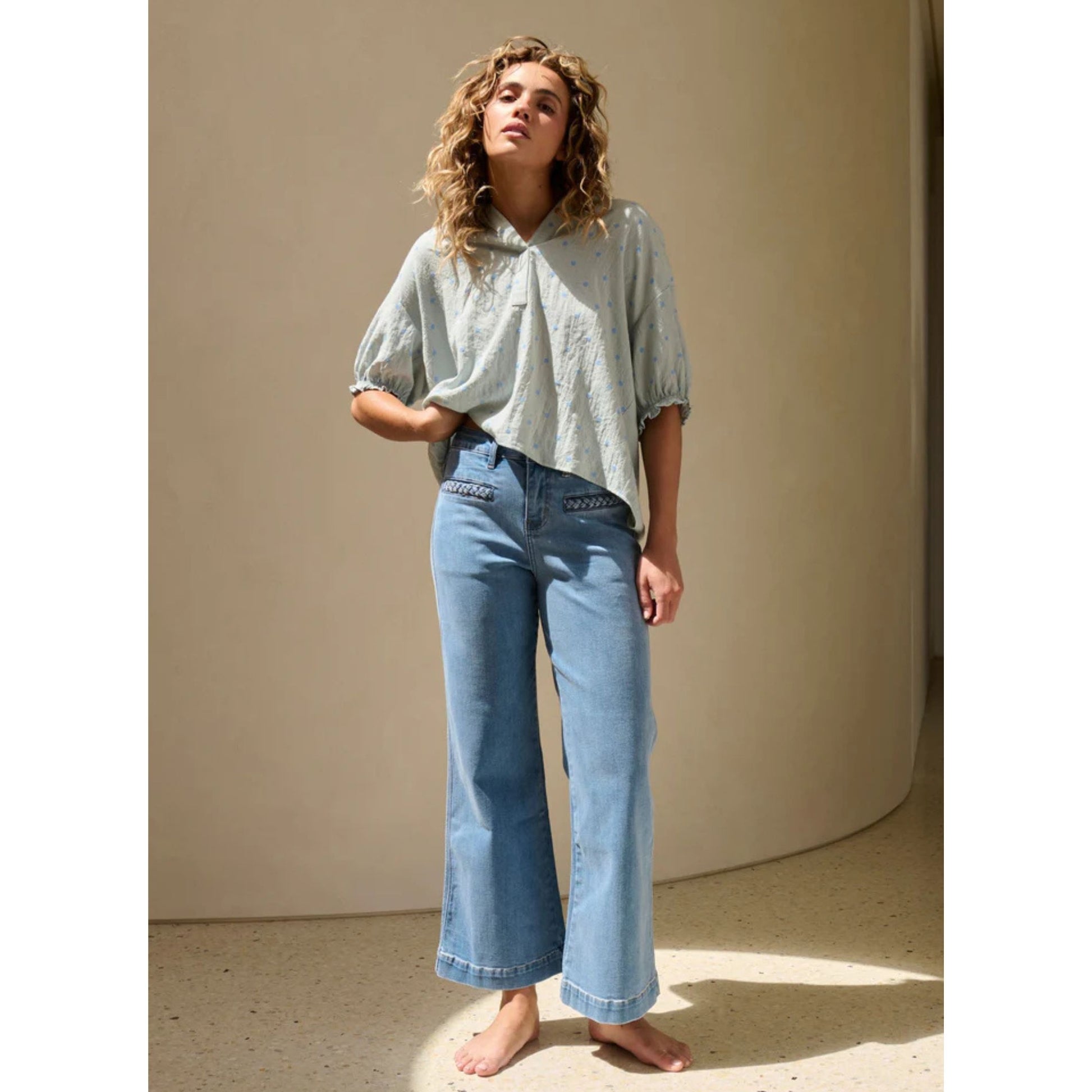 Freya Jean - Plait Pocket - 70s Blue