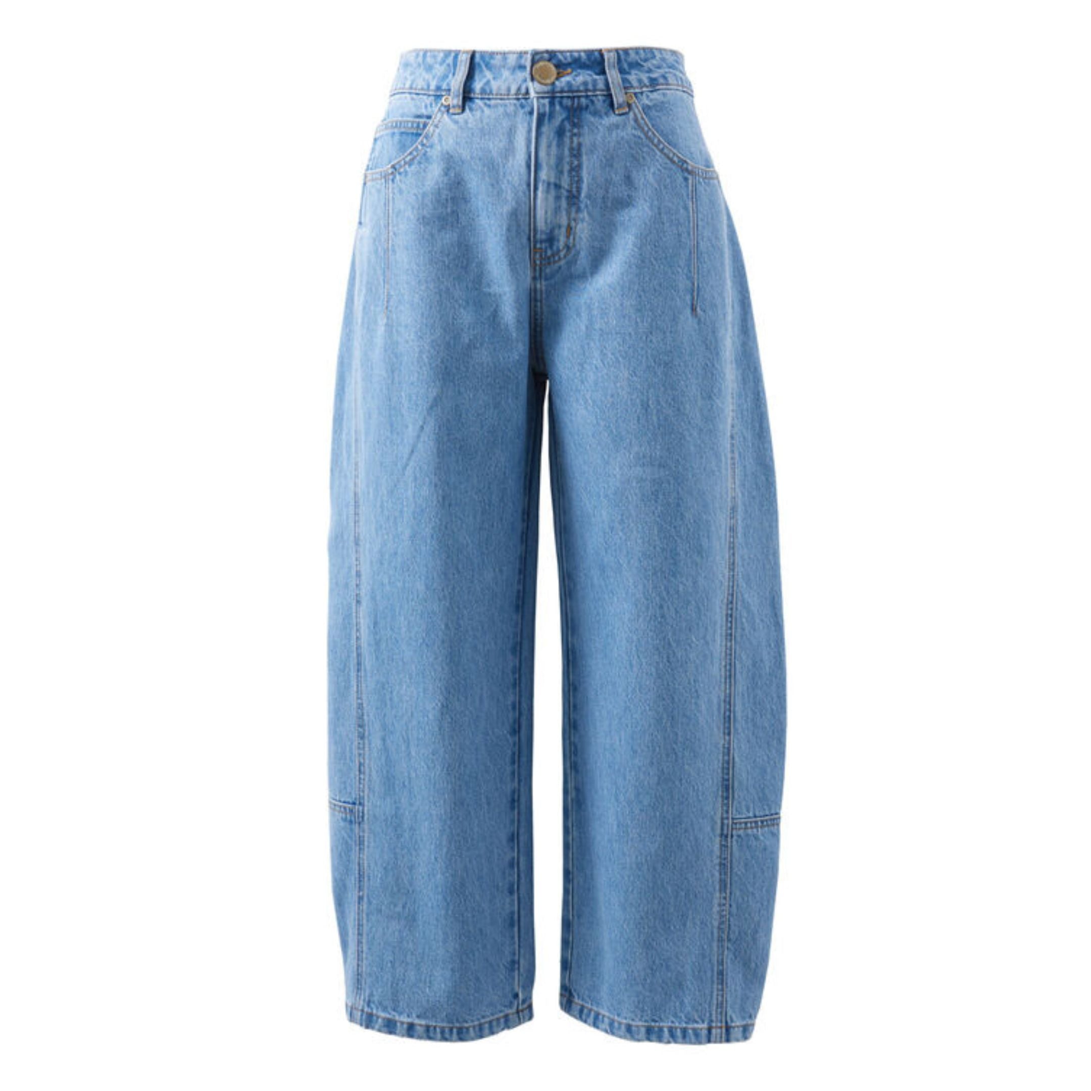 Darted Barrel Jeans - Vintage Blue