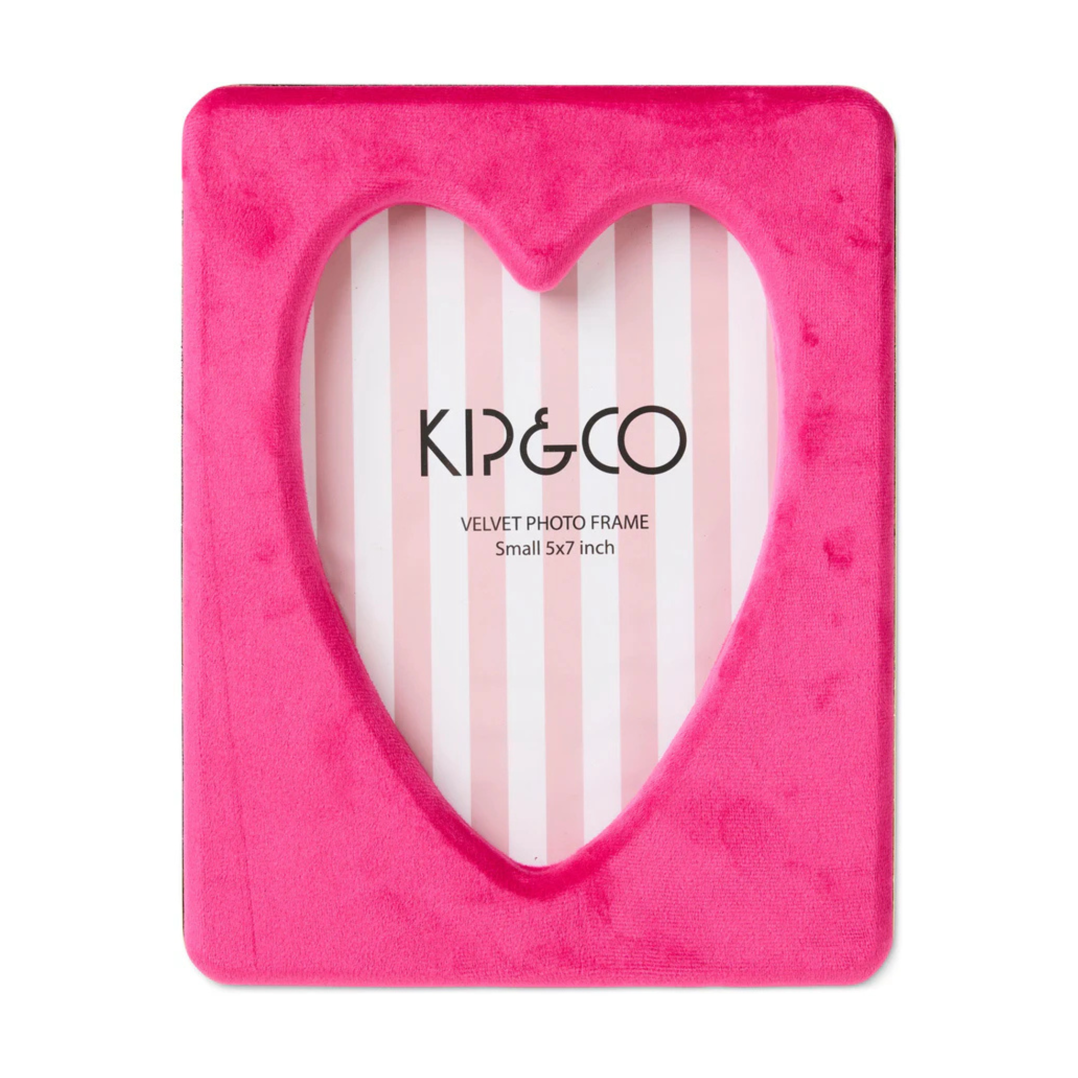 Desert Pink Heart Velvet Photo Frame 4" x 6"