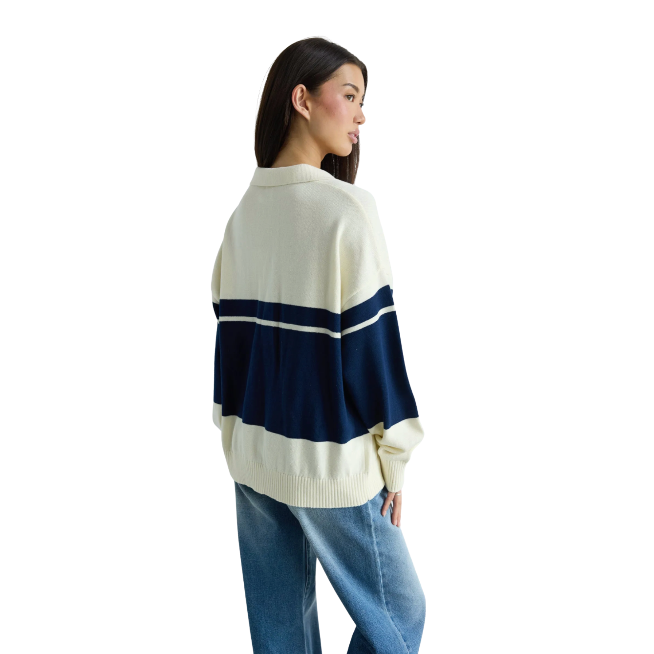 99 Rugby Knit - Blue Stripe