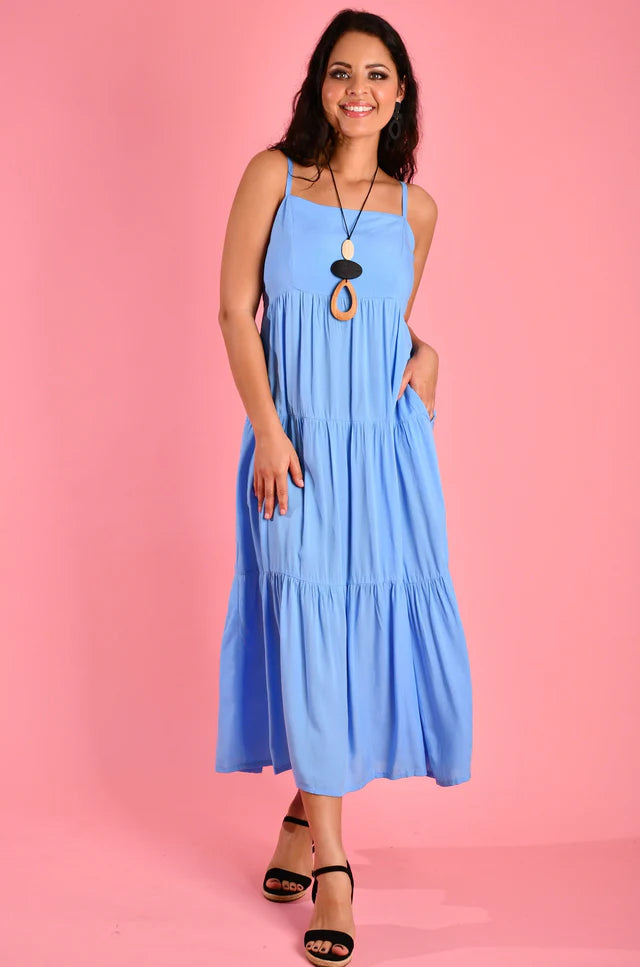 Ellie Midi Dress - Baby Blue