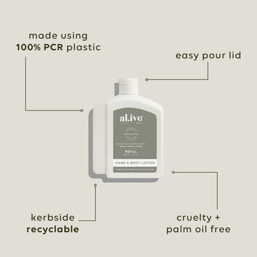650ml Lotion Refill - Willow Gum & Lemon Myrtle