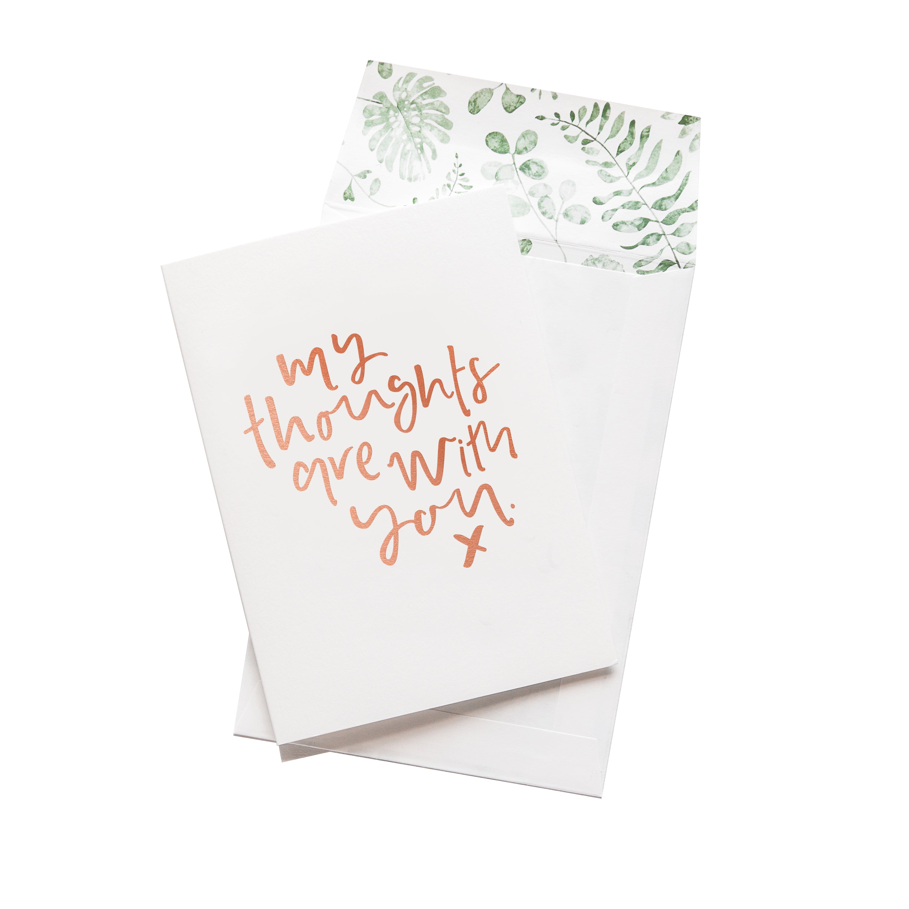 Thoughts Are With You - Greeting Card