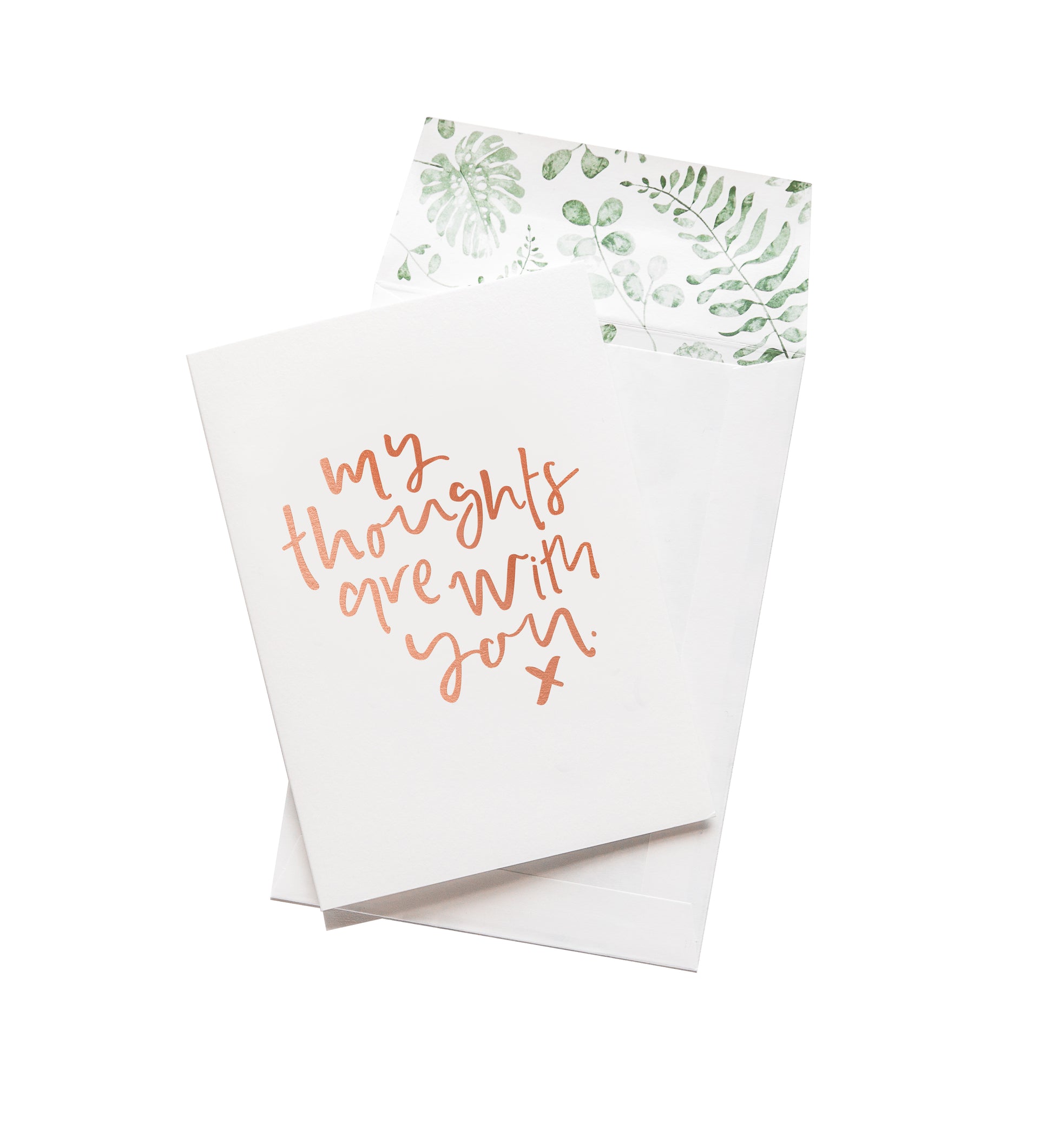 Thoughts Are With You - Greeting Card