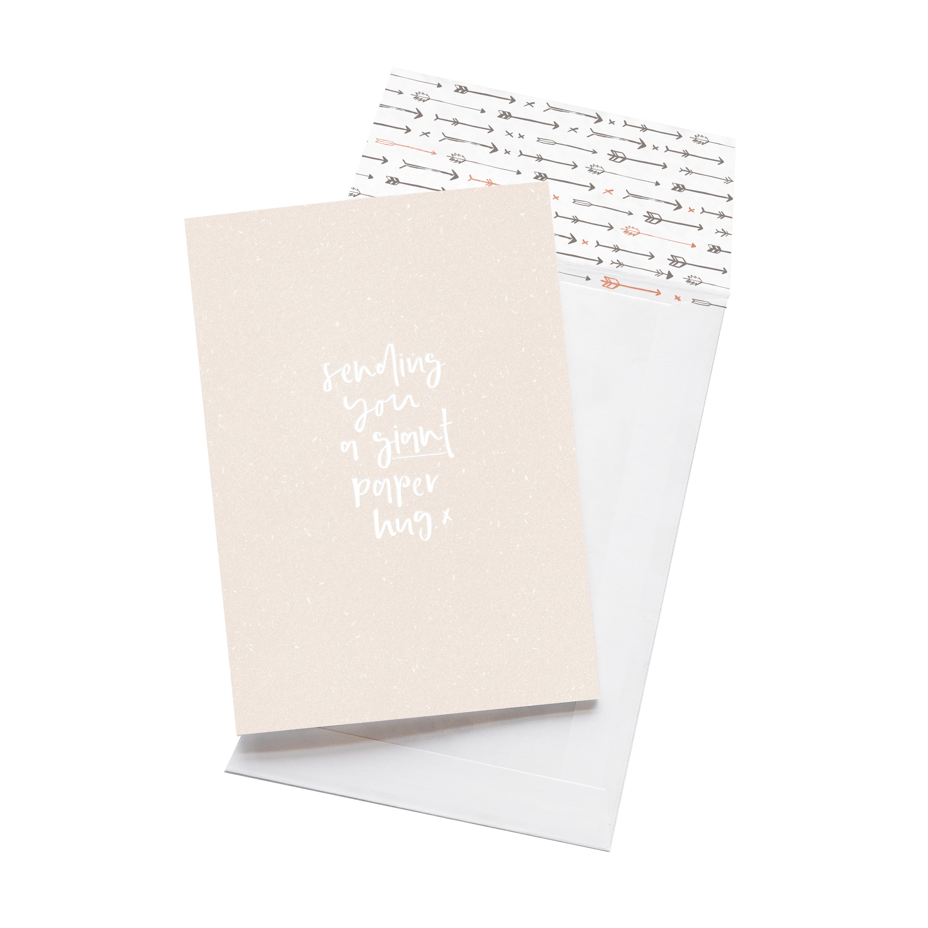 Sending a Giant Paper Hug - Greeting Card