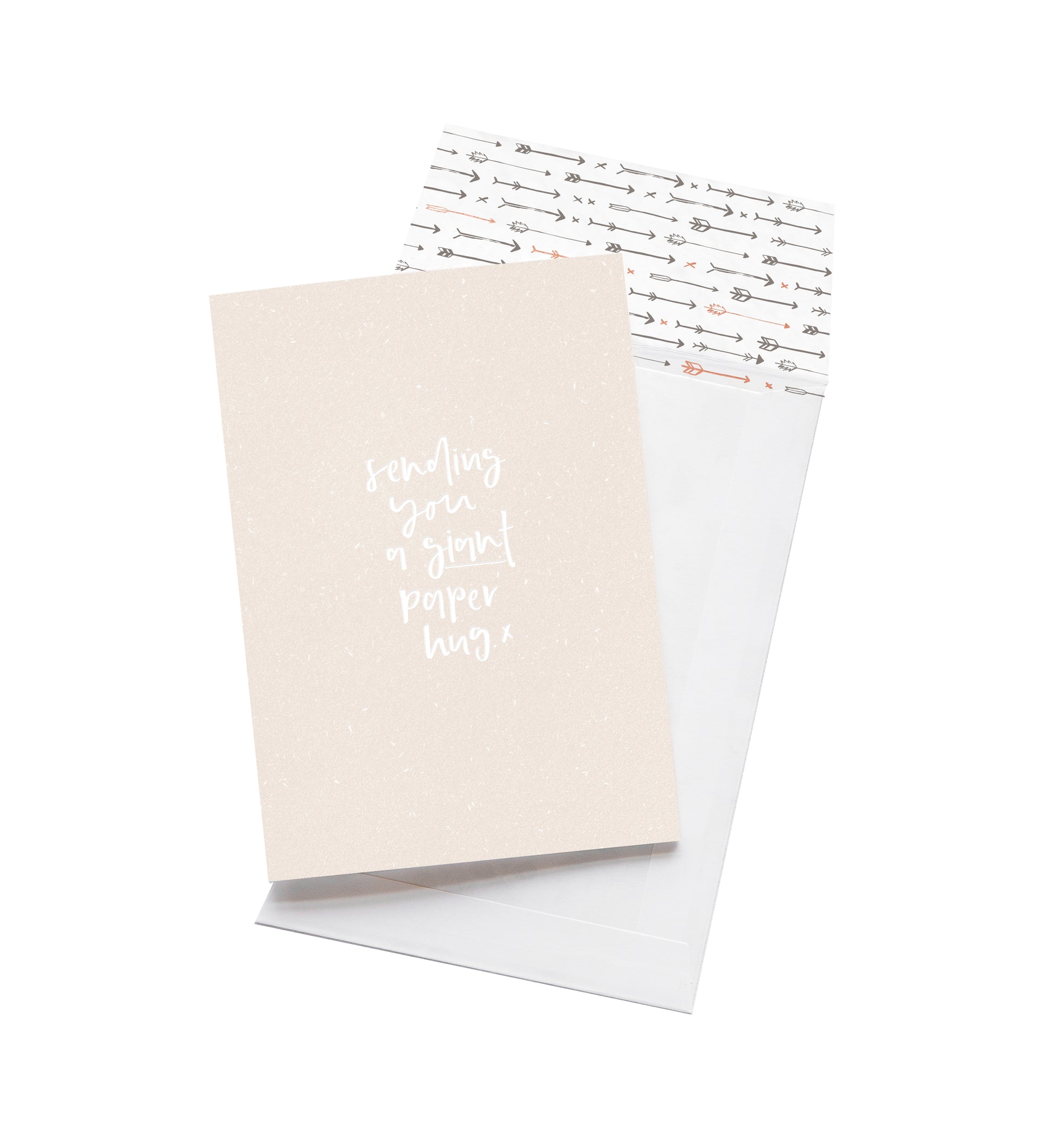 Sending a Giant Paper Hug - Greeting Card