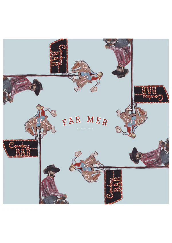 Cowboy Bar Bandana - Silk 65cm x 65cm