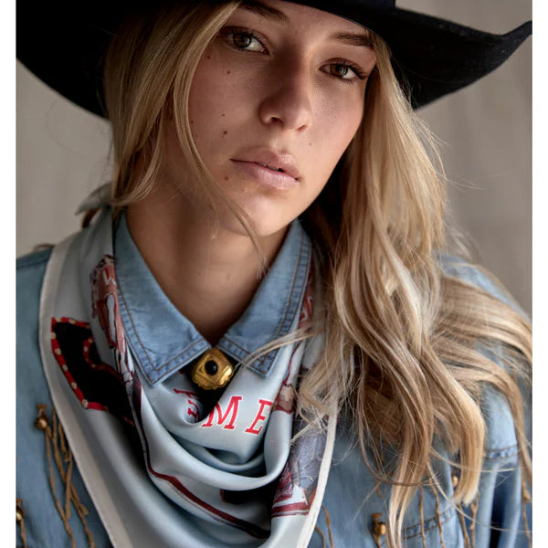 Cowboy Bar Bandana - Silk 65cm x 65cm